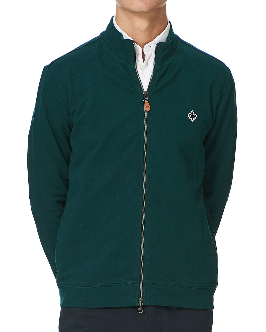 Heren | Truien | Morris | Nyle Cotton Full Zip Green