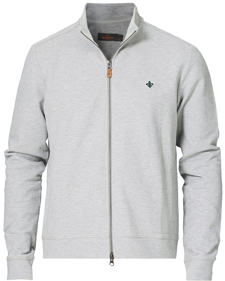 Heren | Truien | Morris | Nyle Cotton Full Zip Grey
