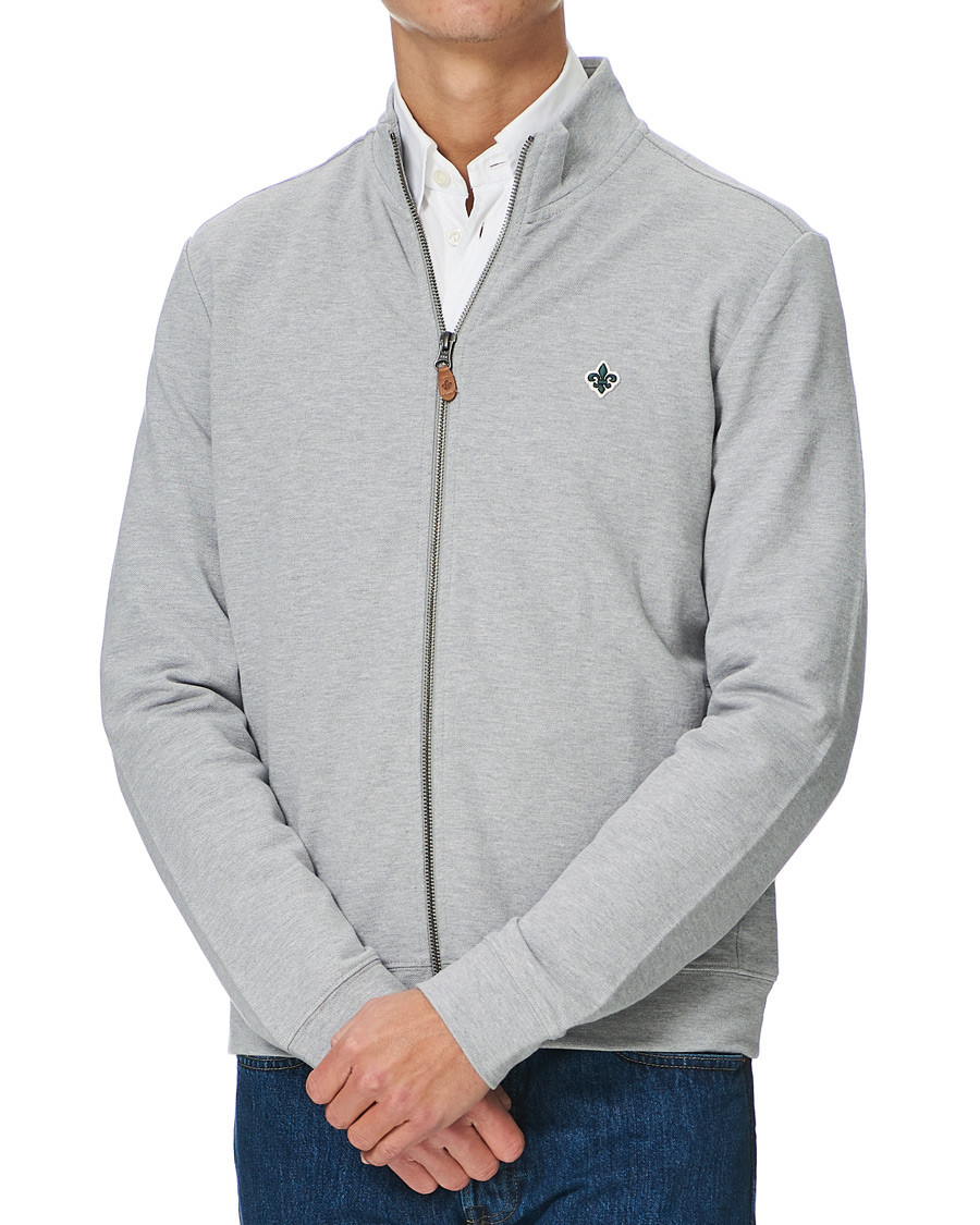 Heren | Truien | Morris | Nyle Cotton Full Zip Grey