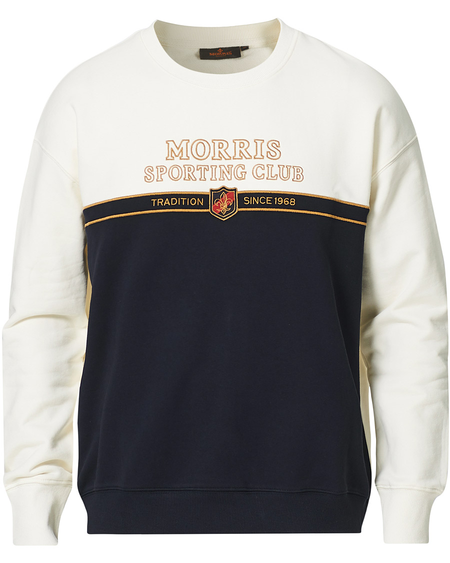 Heren | Truien | Morris | Warwick Logo Sweatshirt Off White