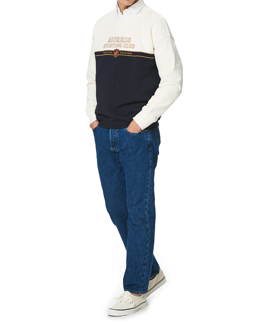 Heren | Truien | Morris | Warwick Logo Sweatshirt Off White