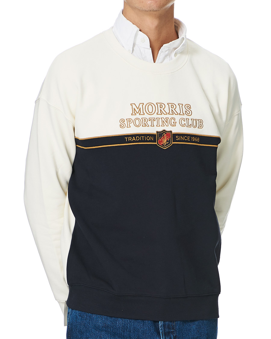 Heren | Truien | Morris | Warwick Logo Sweatshirt Off White