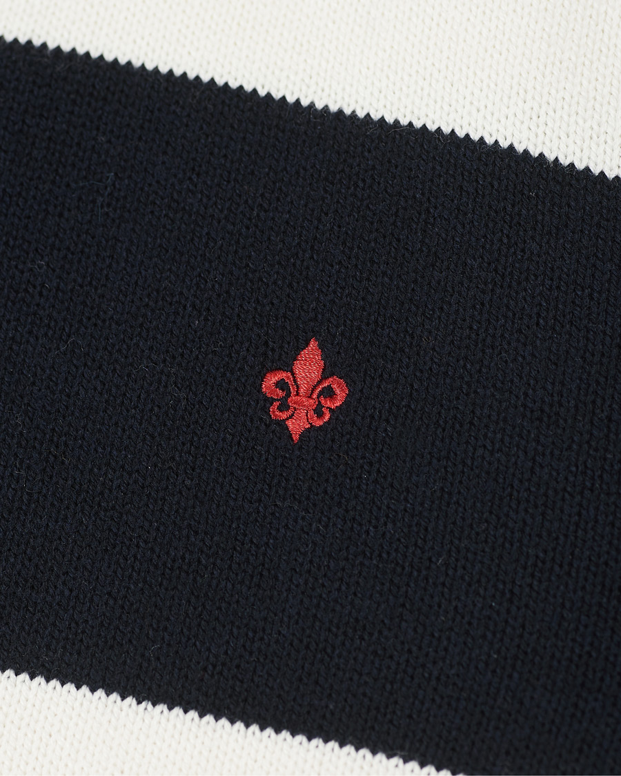 Heren | Truien | Morris | Davy Cotton Rollneck Blue/White