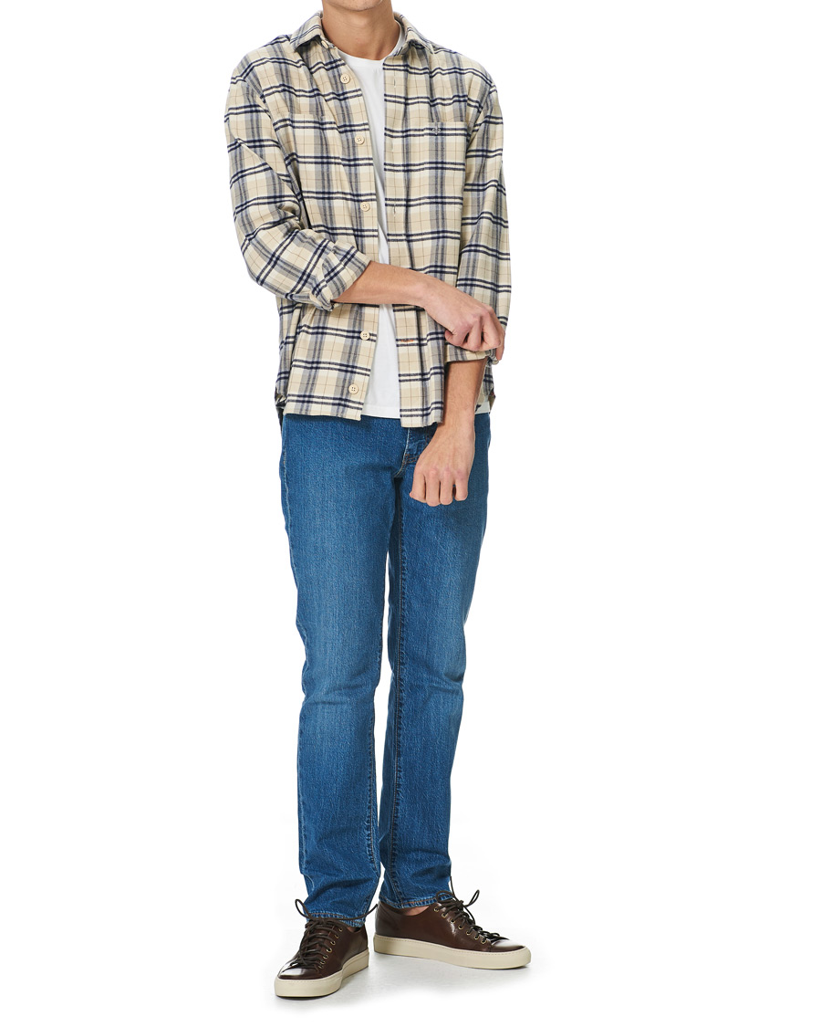 Heren | Overhemden | Morris | Holiday Brushed Cotton Overshirt Khaki