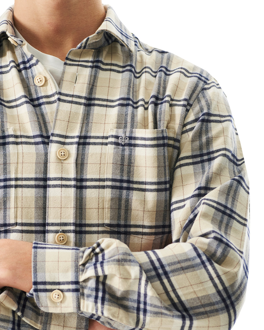 Heren | Overhemden | Morris | Holiday Brushed Cotton Overshirt Khaki