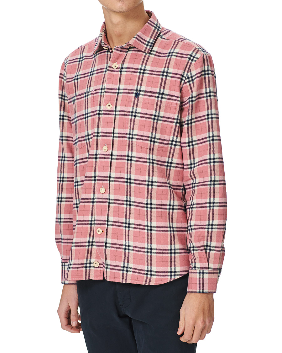 Heren | Overhemden | Morris | Holiday Brushed Cotton Overshirt Pink