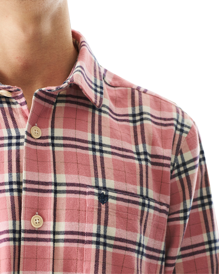 Heren | Overhemden | Morris | Holiday Brushed Cotton Overshirt Pink