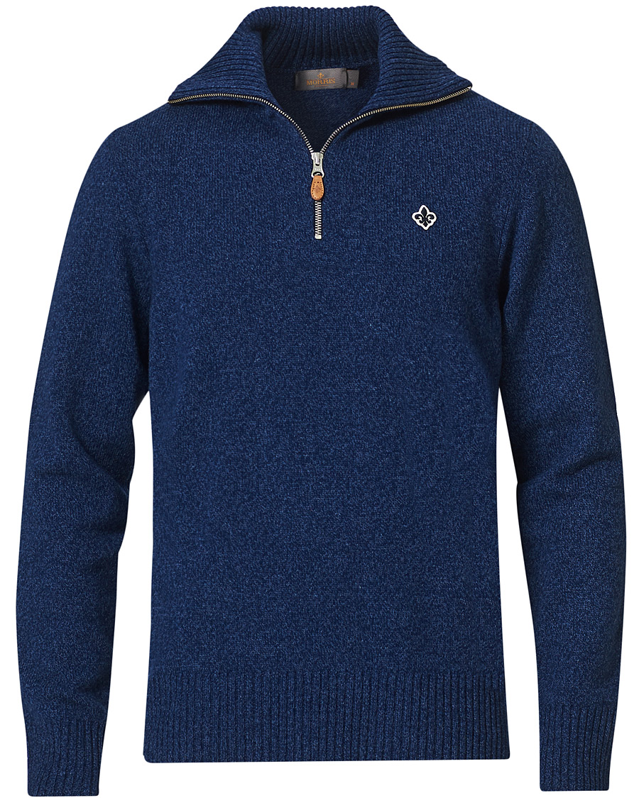 Heren | Truien | Morris | Kieran Wool Half Zip Navy