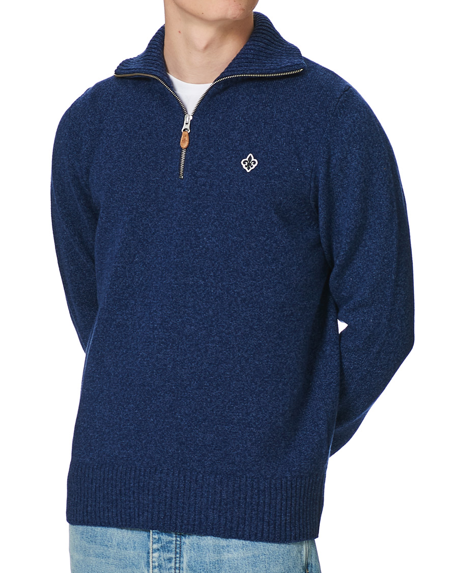Heren | Truien | Morris | Kieran Wool Half Zip Navy