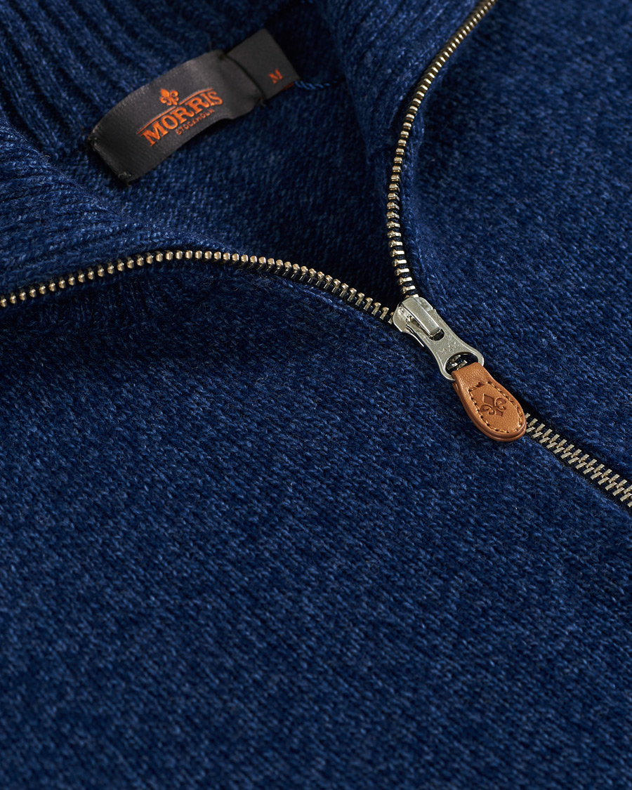 Heren | Truien | Morris | Kieran Wool Half Zip Navy