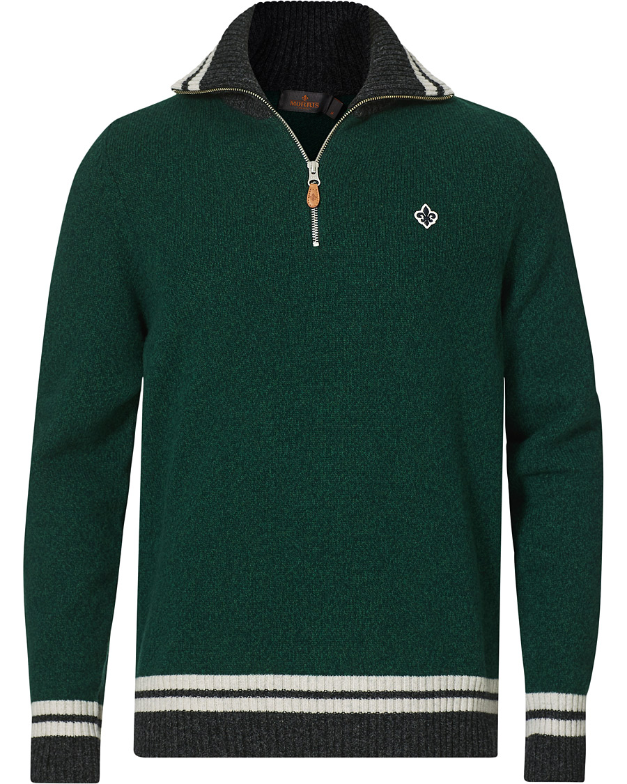 Heren | Truien | Morris | Kieran Wool Half Zip Green
