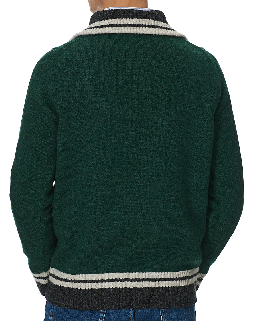 Heren | Truien | Morris | Kieran Wool Half Zip Green