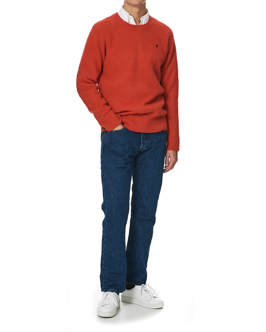 Heren | Truien | Morris | Warren Knitted Wool Crew Neck Orange