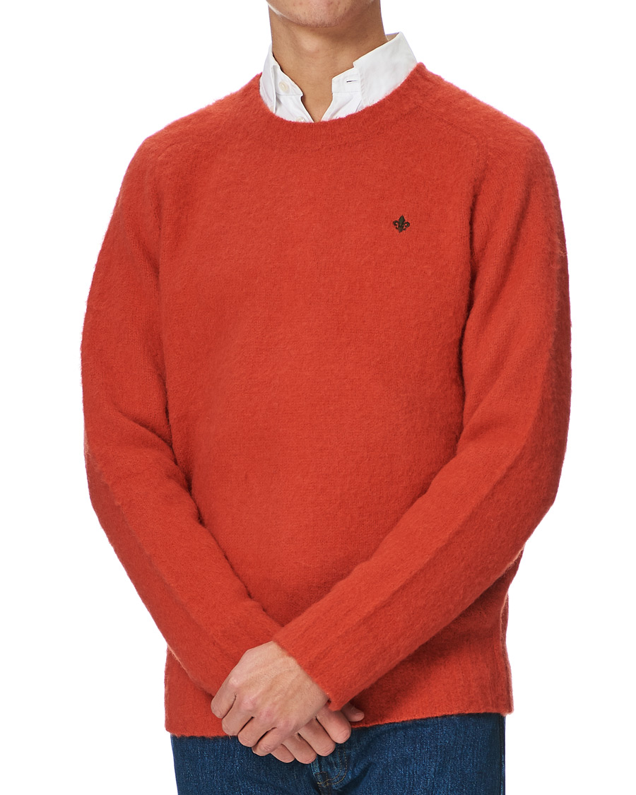 Heren | Truien | Morris | Warren Knitted Wool Crew Neck Orange