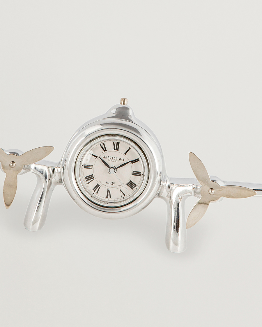 Heren | Decoratie | Authentic Models | Art Deco Flight Clock Silver