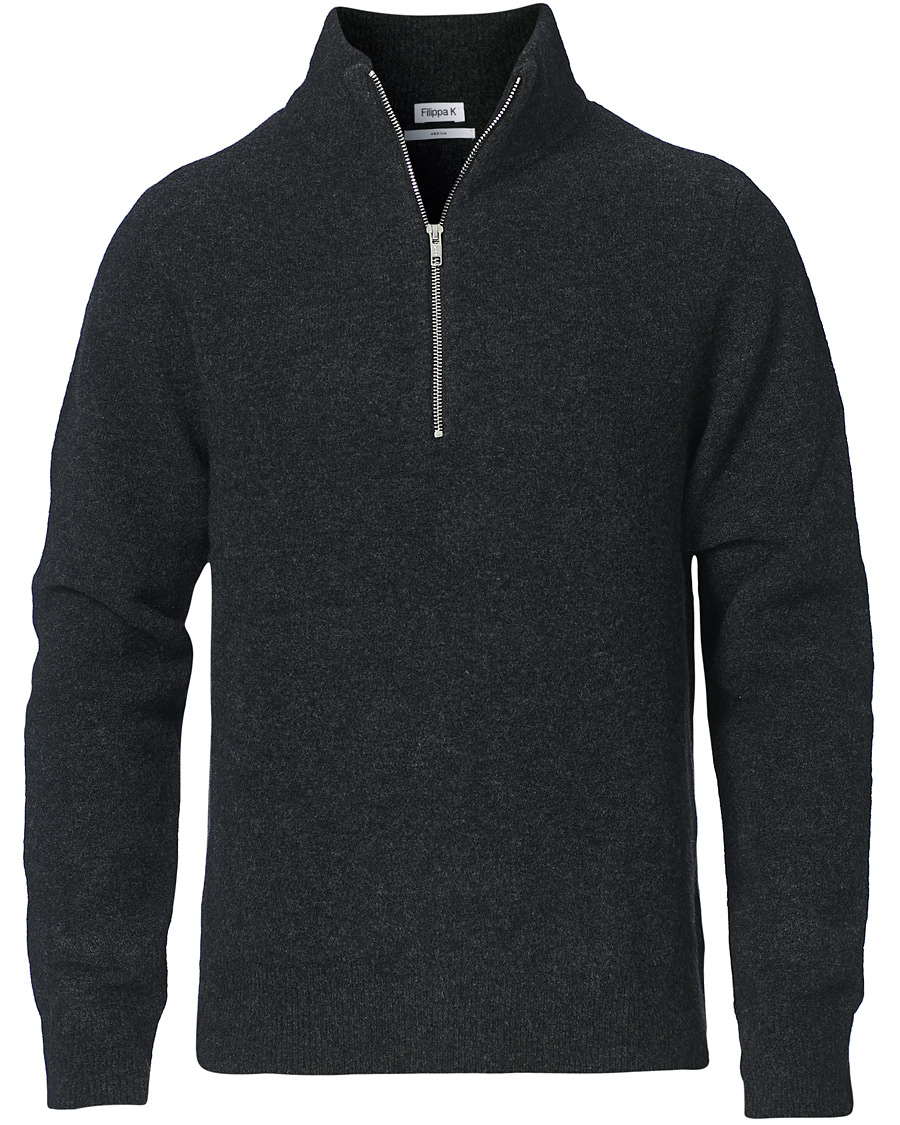 Heren | Truien | Filippa K | Andrew Yak Sweater Charcoal Melange