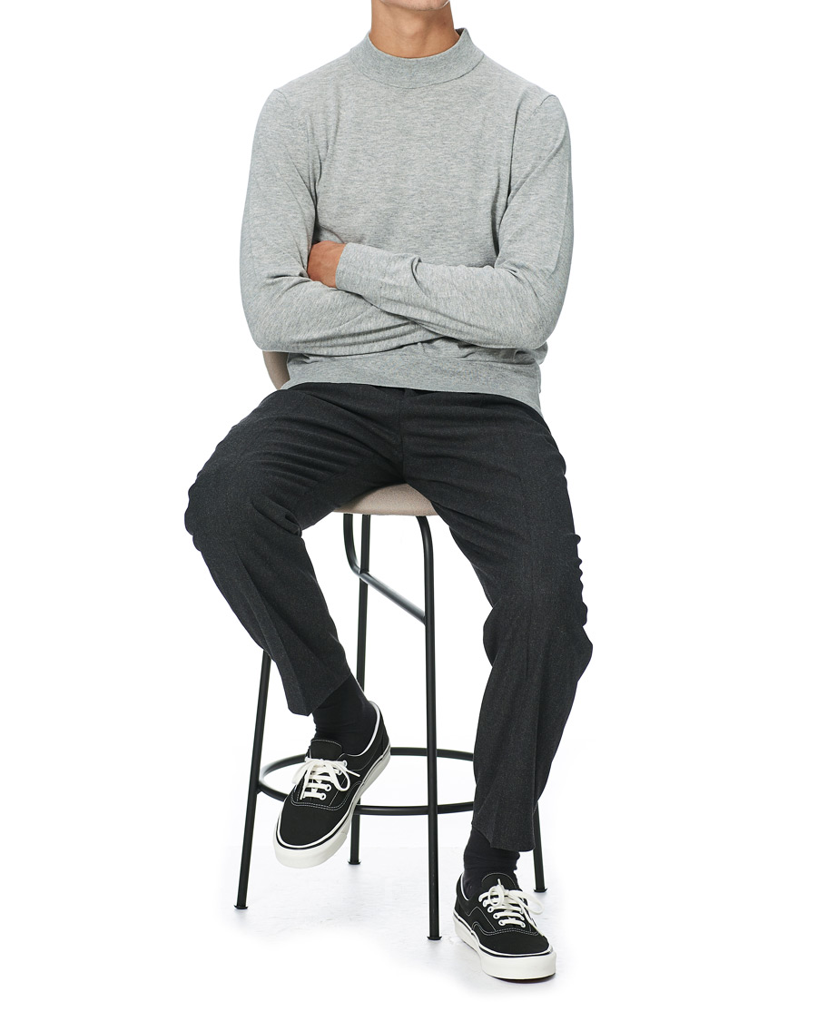 Heren | Truien | Filippa K | Eli Sweater Light Grey Melange