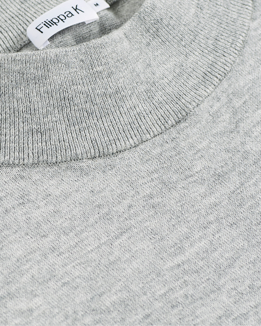 Heren | Truien | Filippa K | Eli Sweater Light Grey Melange