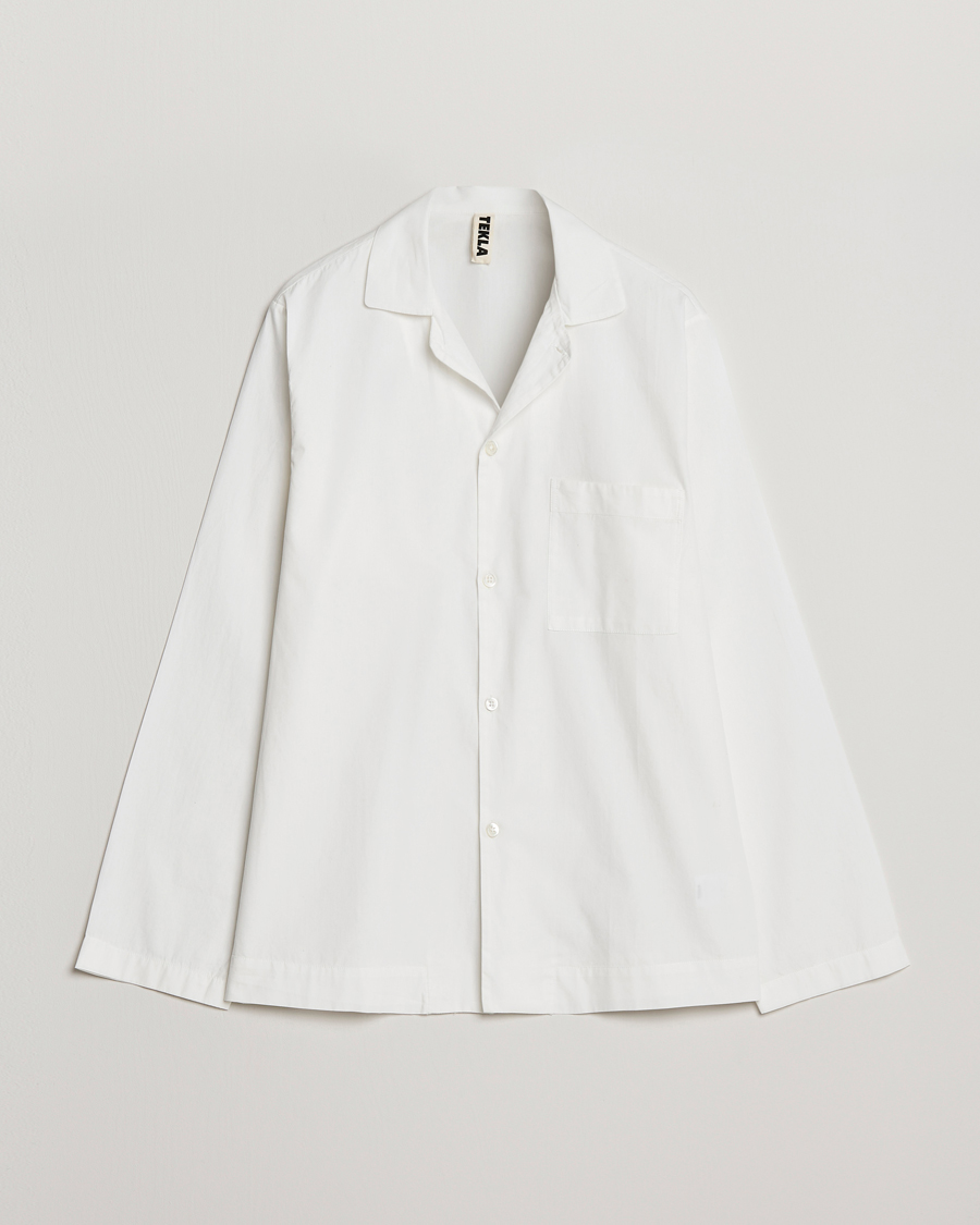 Heren | Pyjama's en gewaden | Tekla | Poplin Pyjama Shirt Alabaster White