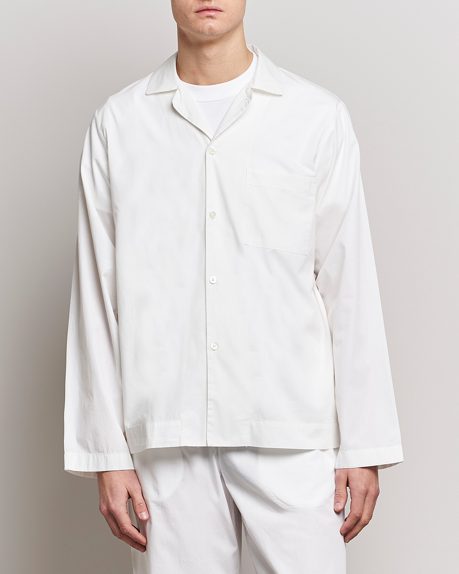 Heren | Pyjama tops | Tekla | Poplin Pyjama Shirt Alabaster White