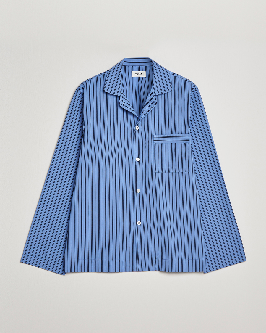 Heren | Tekla Poplin Pyjama Shirt Boro Stripes | Tekla | Poplin Pyjama Shirt Boro Stripes