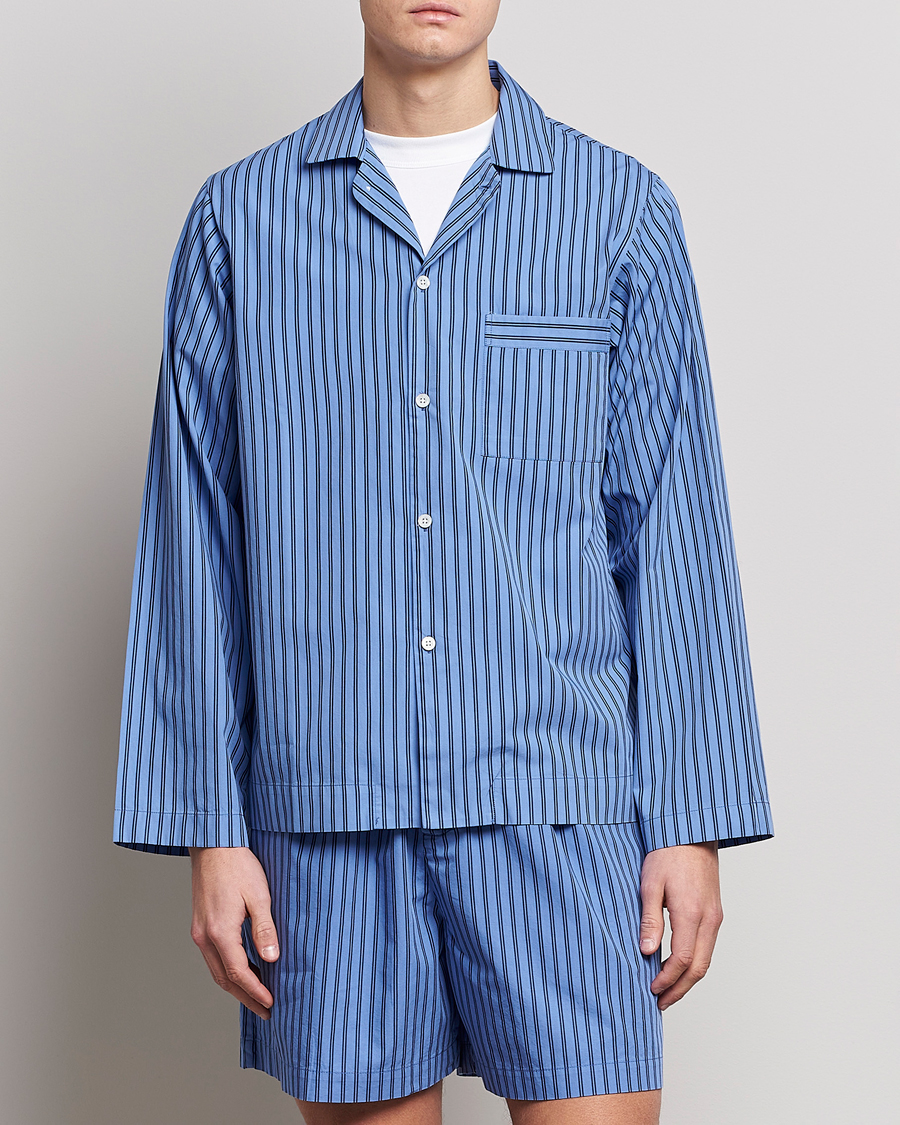Heren | Pyjama's en gewaden | Tekla | Poplin Pyjama Shirt Boro Stripes