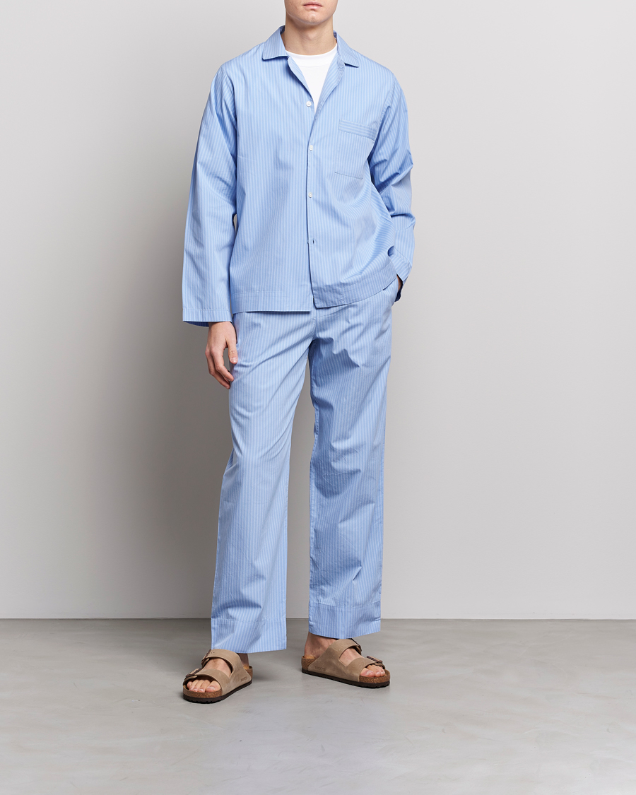 Heren | Pyjama's en gewaden | Tekla | Poplin Pyjama Shirt Pin Stripes