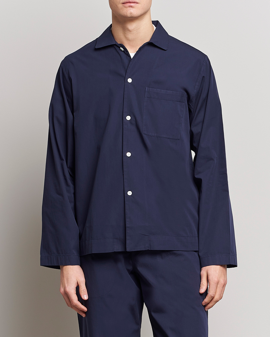 Heren | Pyjama's en gewaden | Tekla | Poplin Pyjama Shirt True Navy