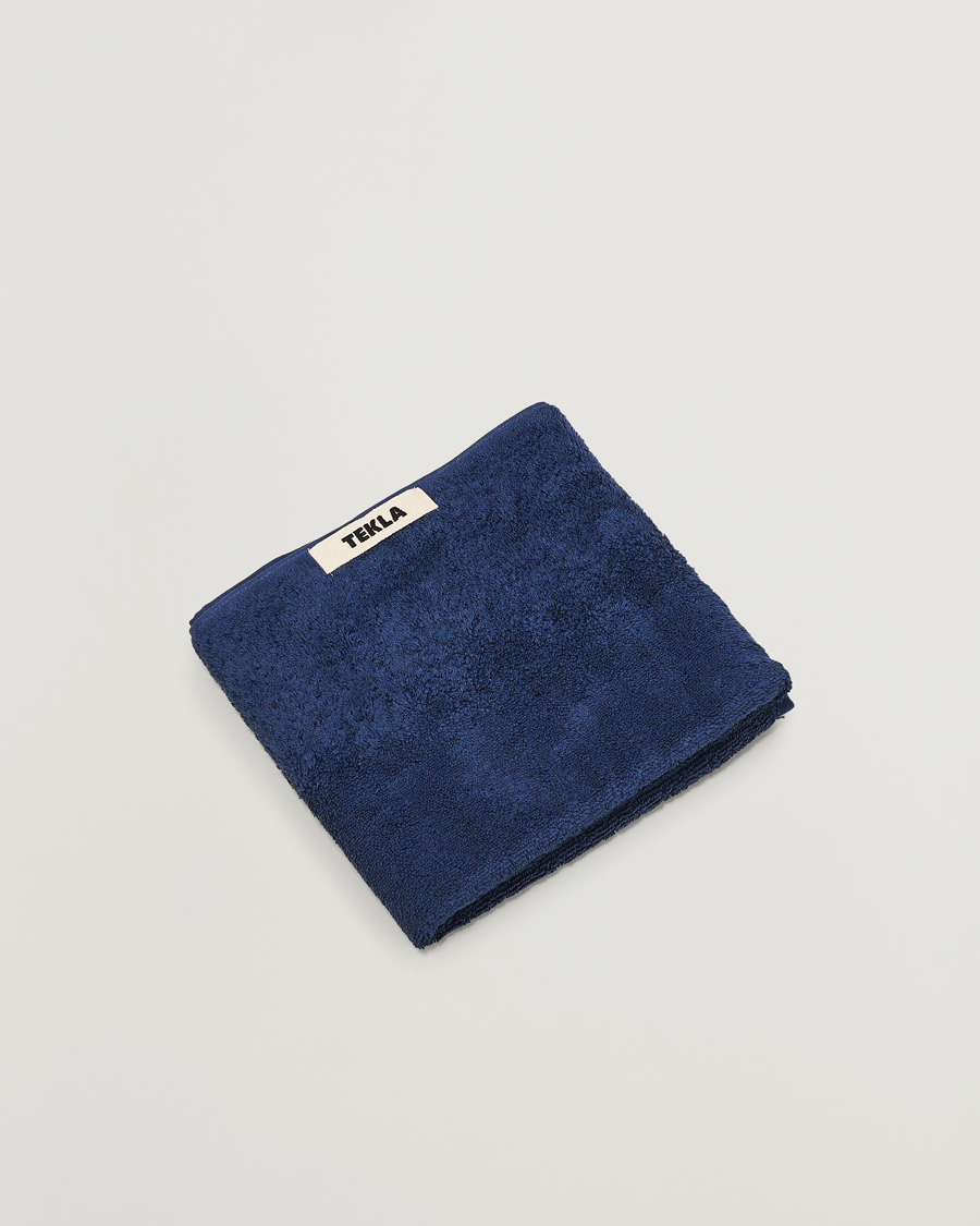 Heren | Stoffen | Tekla | Organic Terry Hand Towel Navy