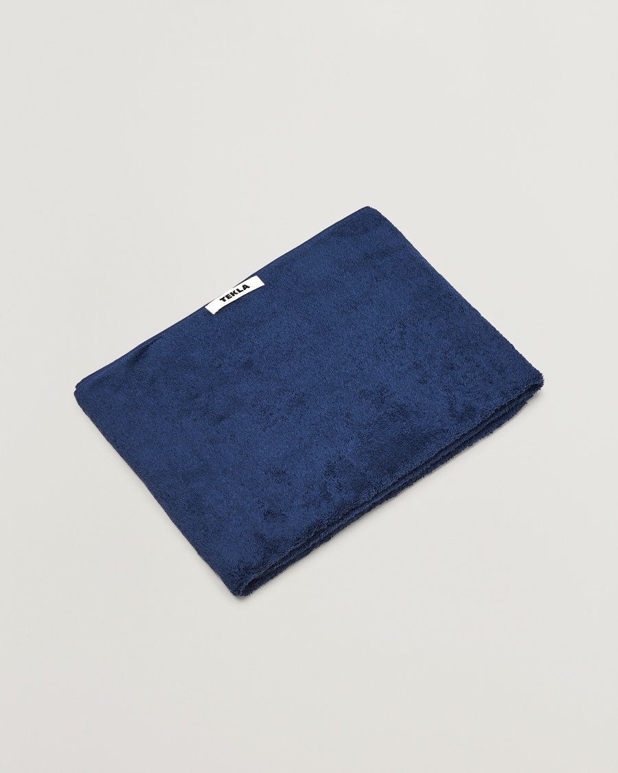 Heren | Tekla Organic Terry Bath Towel Navy | Tekla | Organic Terry Bath Towel Navy