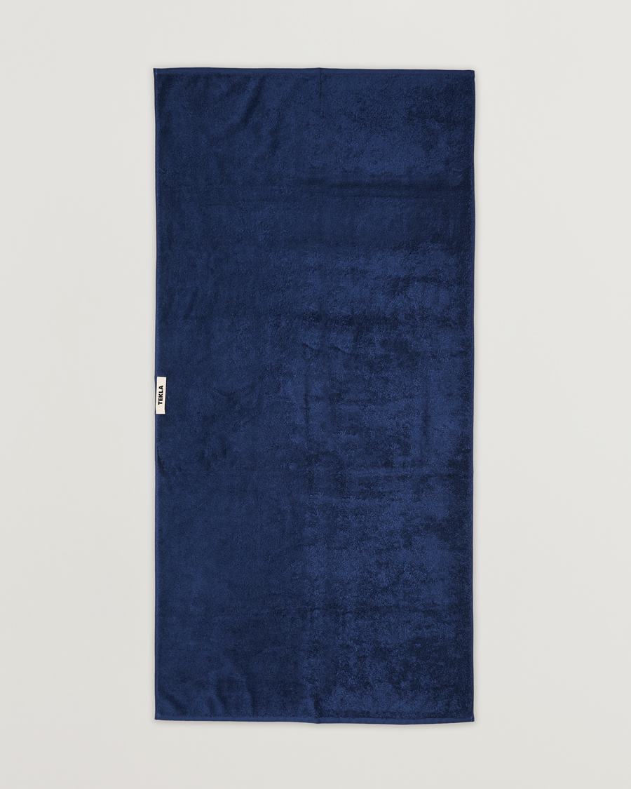 Heren | Tekla Organic Terry Bath Towel Navy | Tekla | Organic Terry Bath Towel Navy