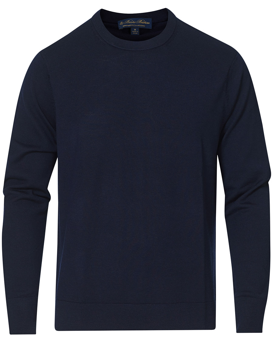Heren | Truien | Brooks Brothers | Washable Merino Wool Crew Neck Navy
