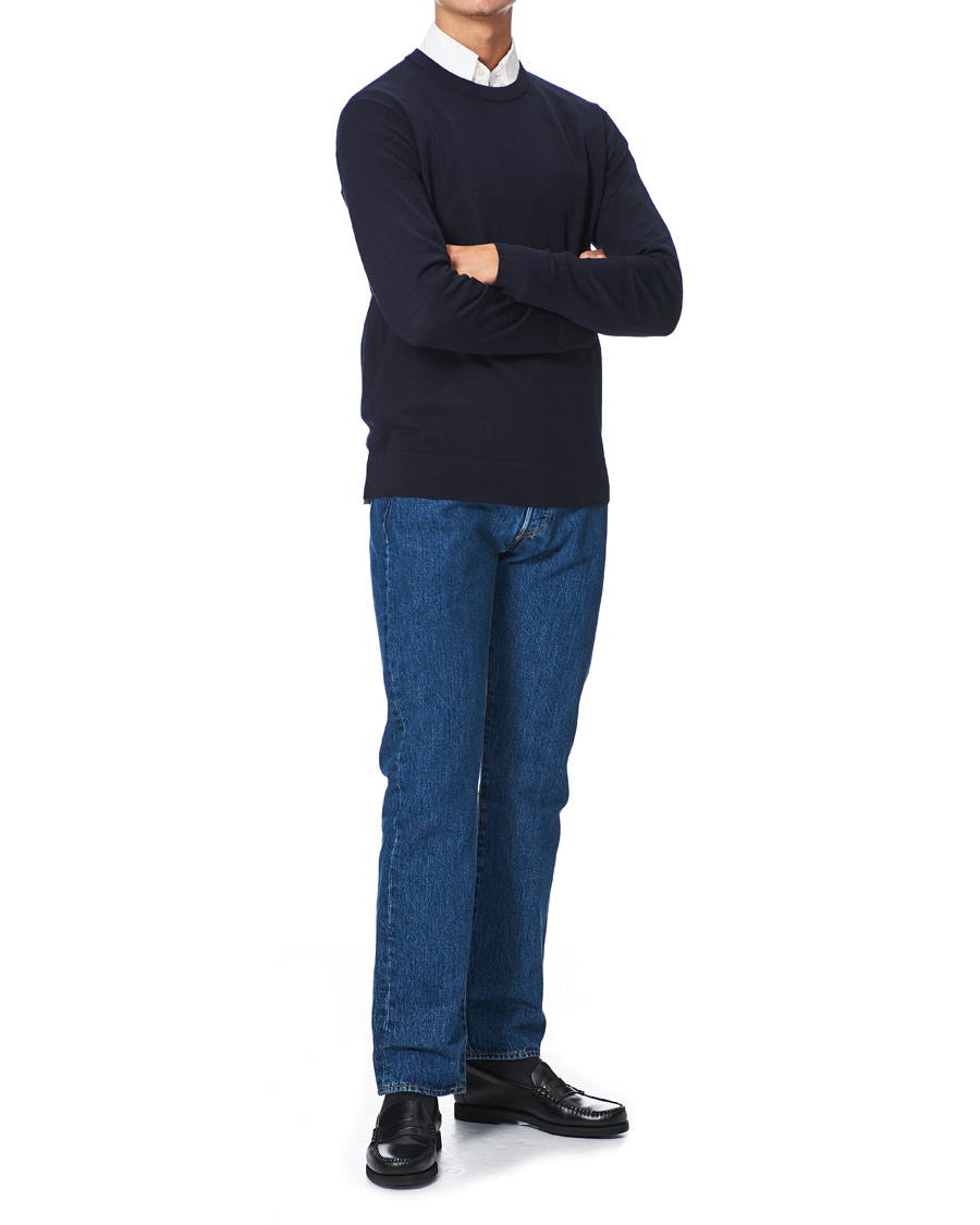 Heren | Truien | Brooks Brothers | Washable Merino Wool Crew Neck Navy