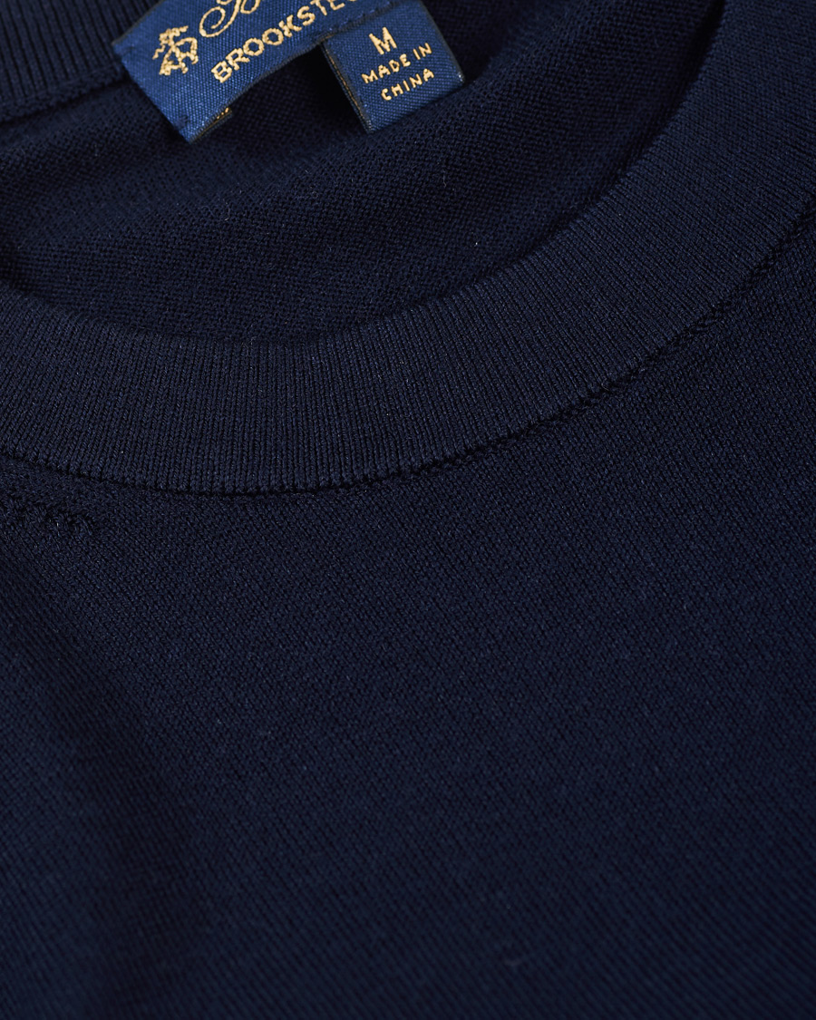 Heren | Truien | Brooks Brothers | Washable Merino Wool Crew Neck Navy