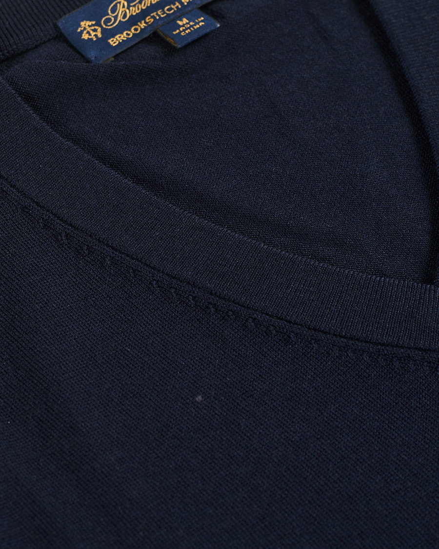 Heren | Truien | Brooks Brothers | Washable Merino Wool V-Neck Navy