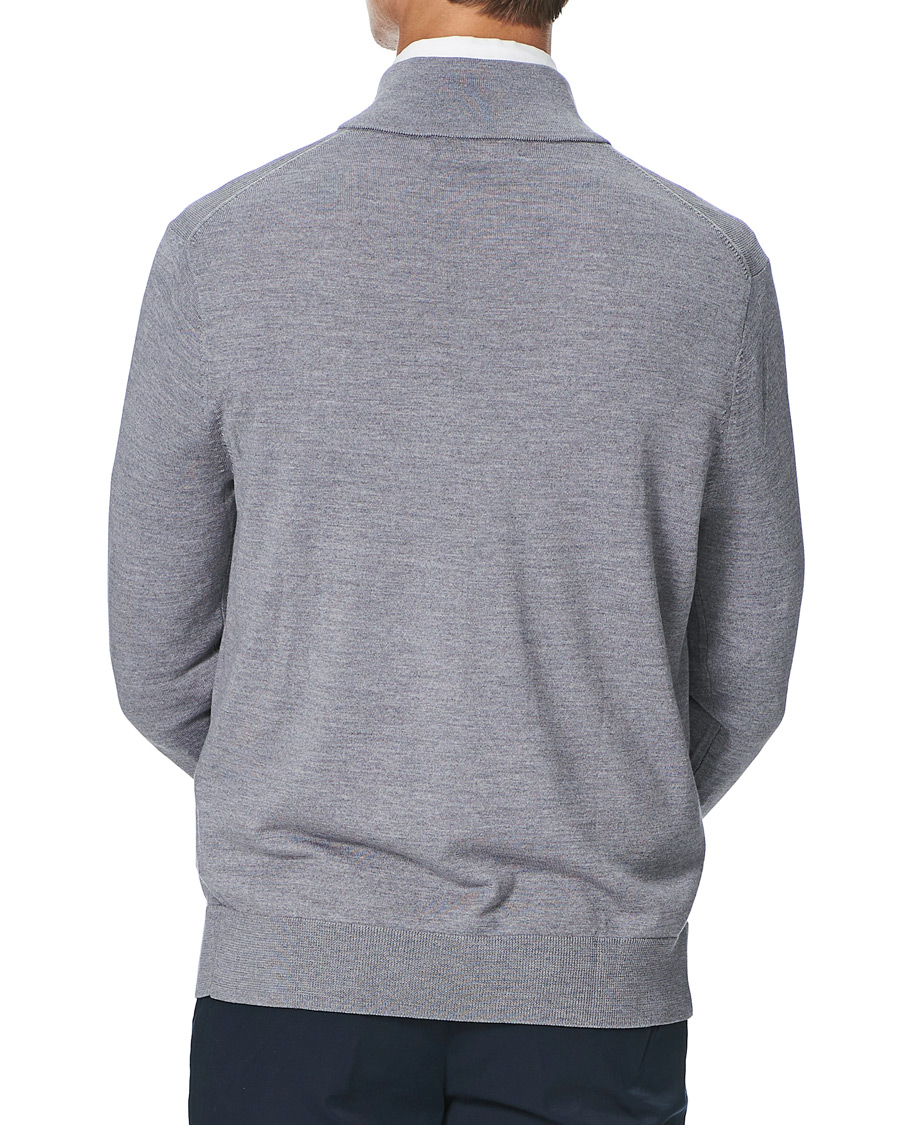 Heren | Truien | Brooks Brothers | Washable Merino Wool Half Zip Heather Grey
