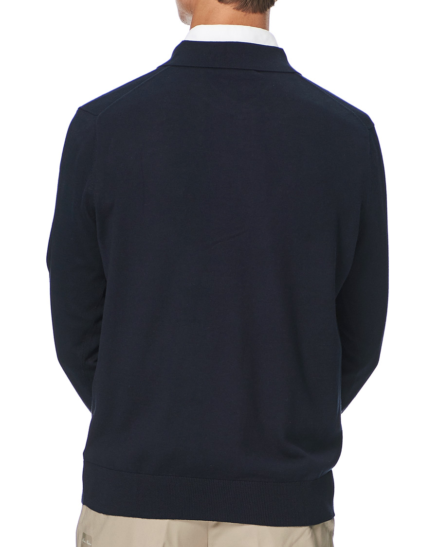 Heren | Truien | Brooks Brothers | Cotton/Silk Knitted Polo Navy