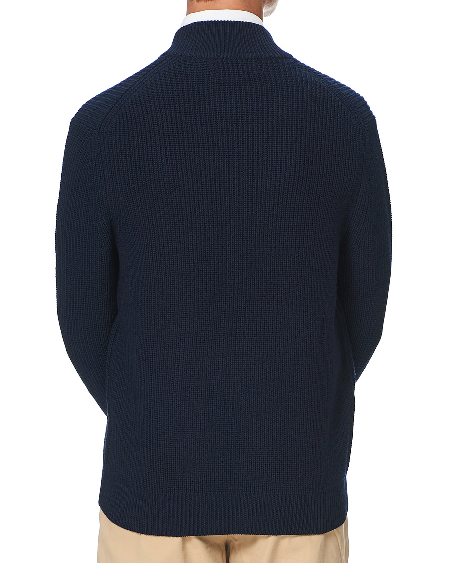 Heren | Truien | Brooks Brothers | Shaker Stitch Full Zip Navy