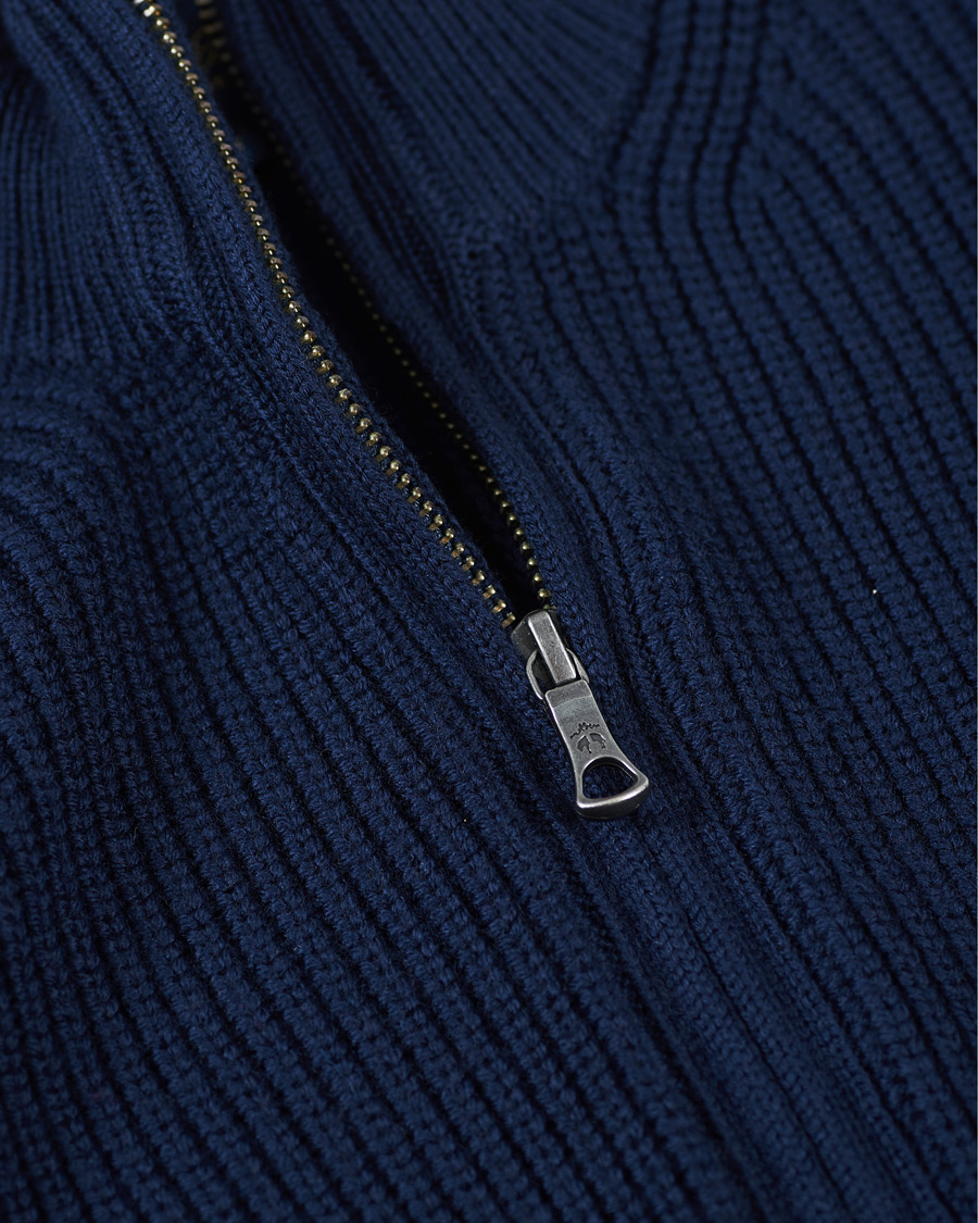 Heren | Truien | Brooks Brothers | Shaker Stitch Full Zip Navy