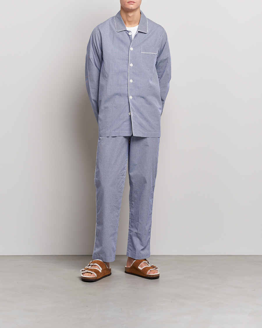 Heren | Pyjama's en gewaden | Nufferton | Alf Checked Pyjama Set Blue/White