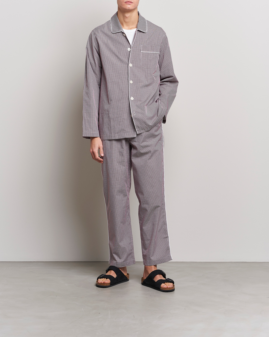 Heren | Pyjama's en gewaden | Nufferton | Alf Checked Pyjama Set Brown/White