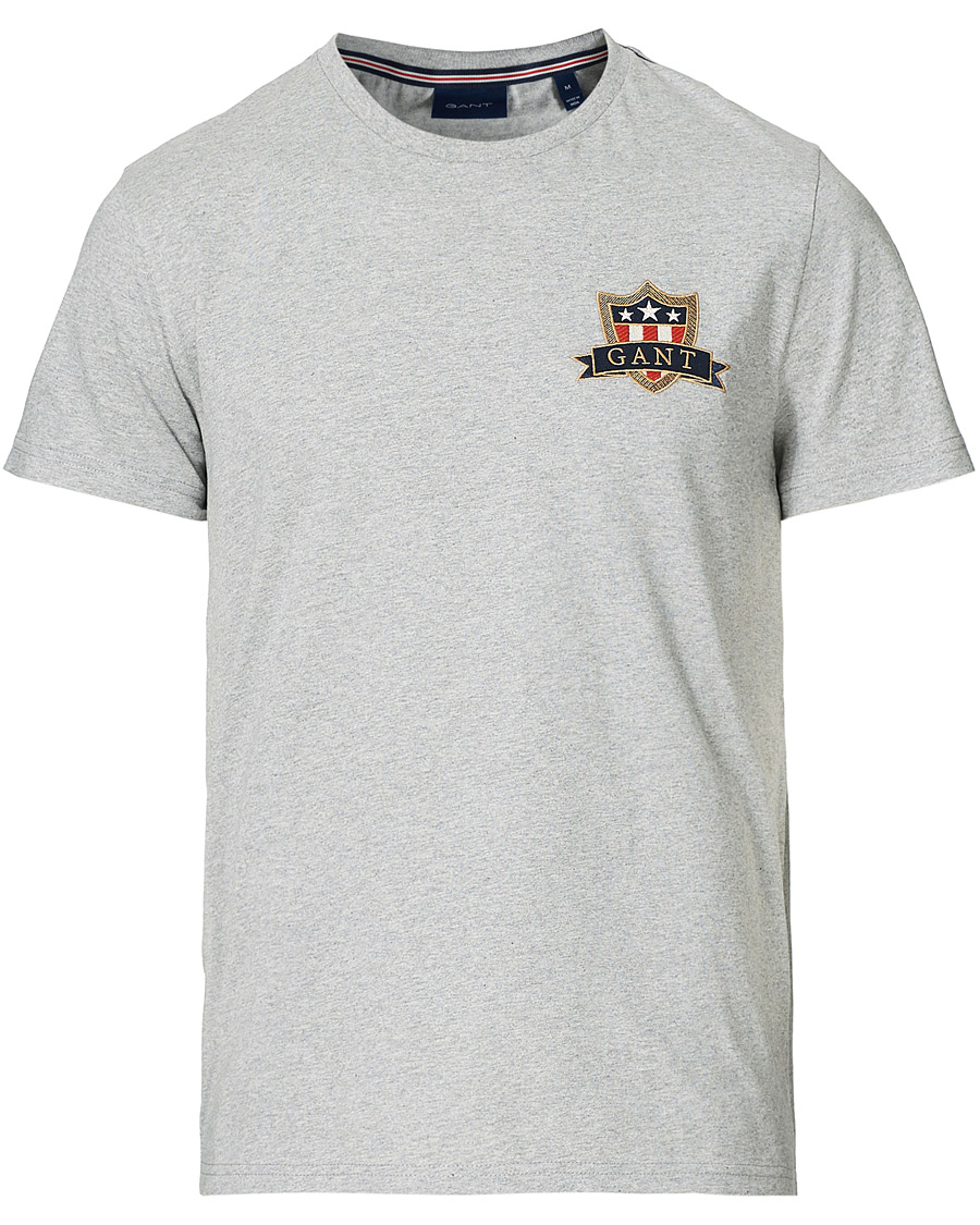 Heren | T-shirts | GANT | Banner Shield Tee Grey Melange