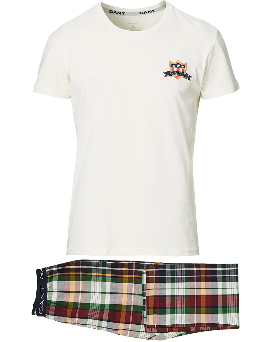 Heren | Pyjama's en gewaden | GANT | Tartan Flannel Pyjama Set Evening Blue