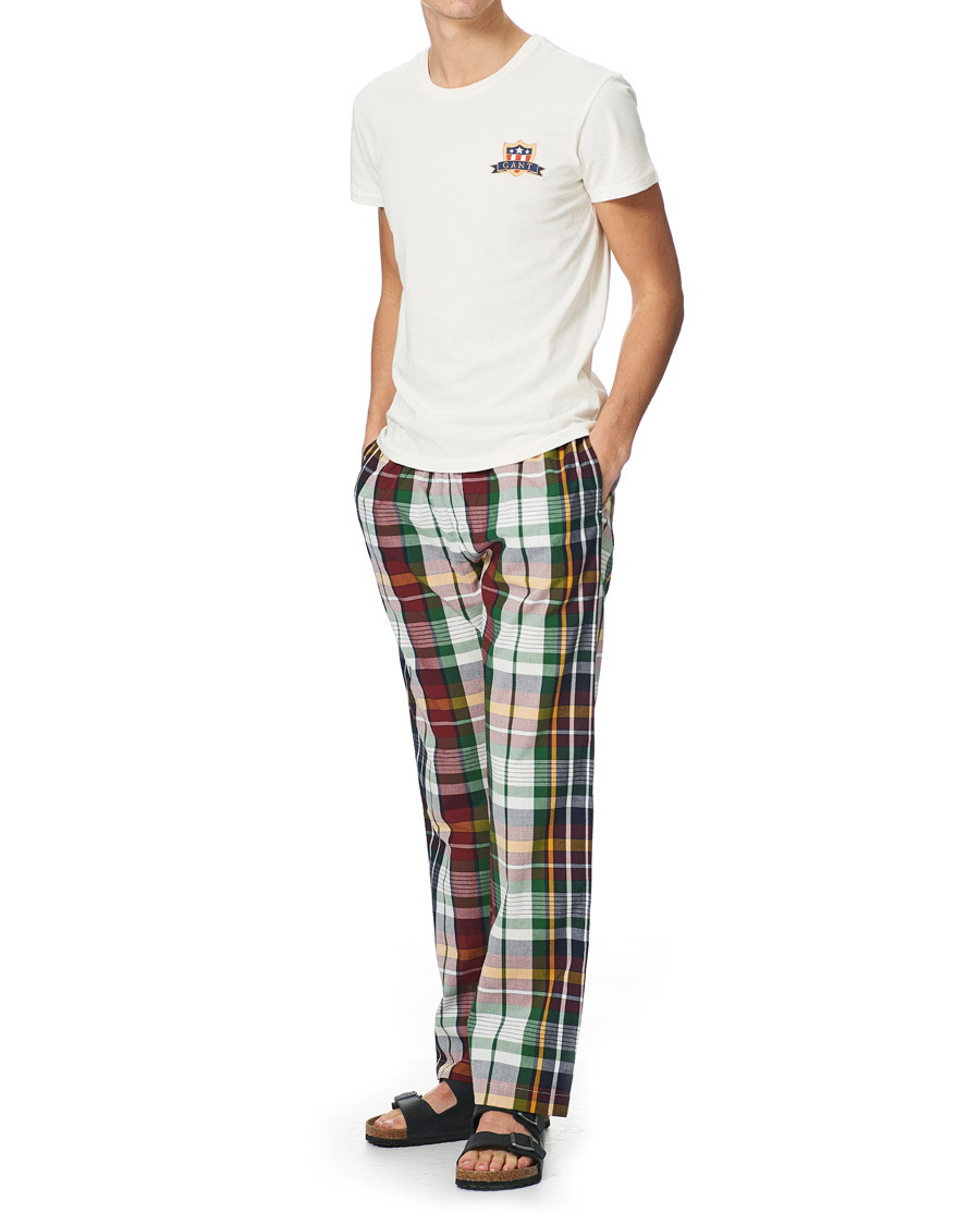 Heren | Pyjama's en gewaden | GANT | Tartan Flannel Pyjama Set Evening Blue