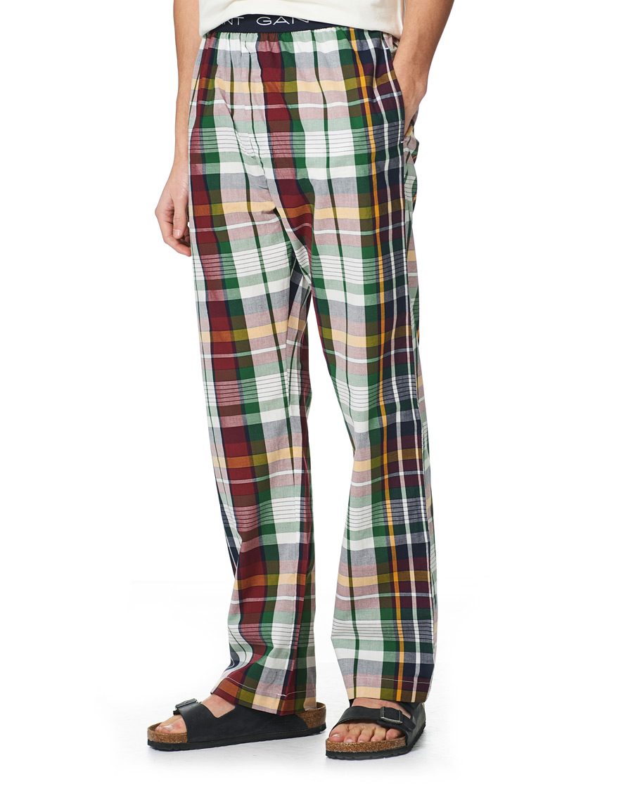 Heren | Pyjama's en gewaden | GANT | Tartan Flannel Pyjama Set Evening Blue