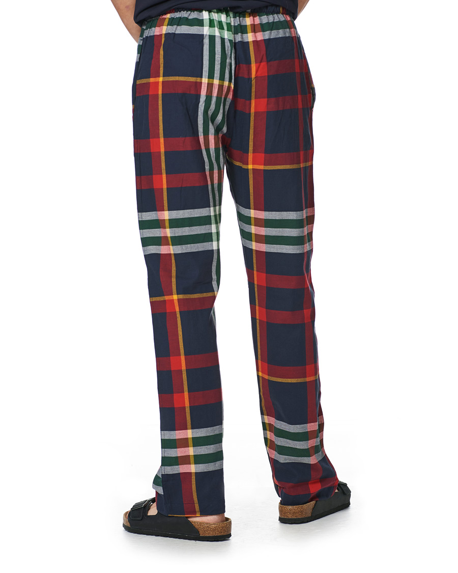 Heren | Pyjama's en gewaden | GANT | Tartan Flannel T-shirt Pyjama Set Evening Blue