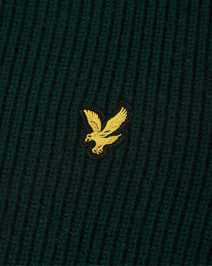 Heren | Truien | Lyle & Scott | Knitted RIB Zip Through Cardigan Dark Green