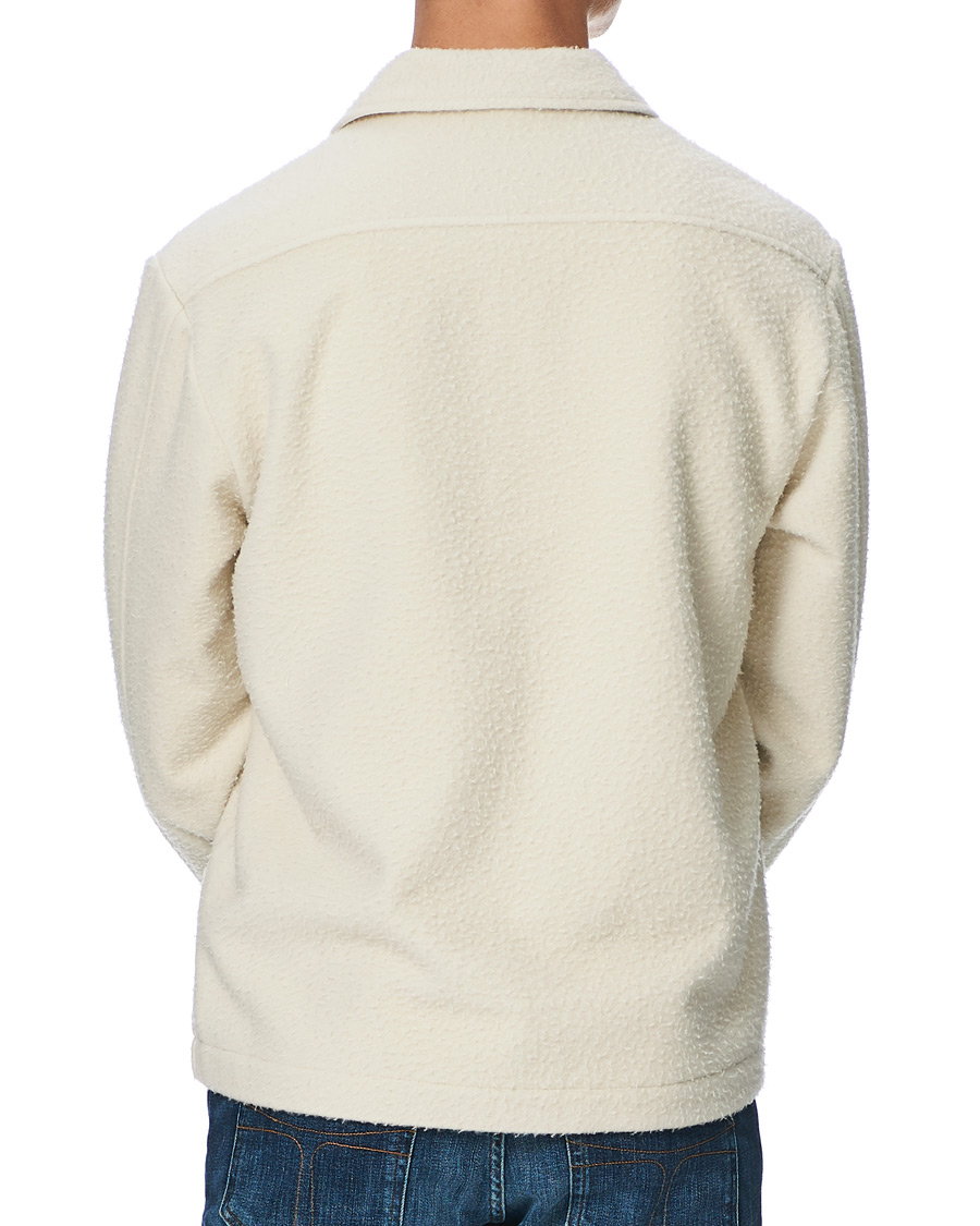Heren | Truien | BOSS BLACK | BOSS Nolan Boiled Wool Full Zip Sweater Open White