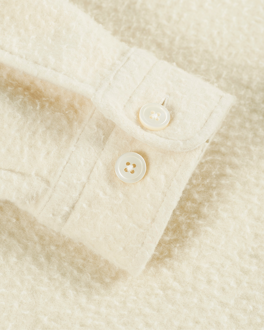 Heren | Truien | BOSS BLACK | BOSS Nolan Boiled Wool Full Zip Sweater Open White