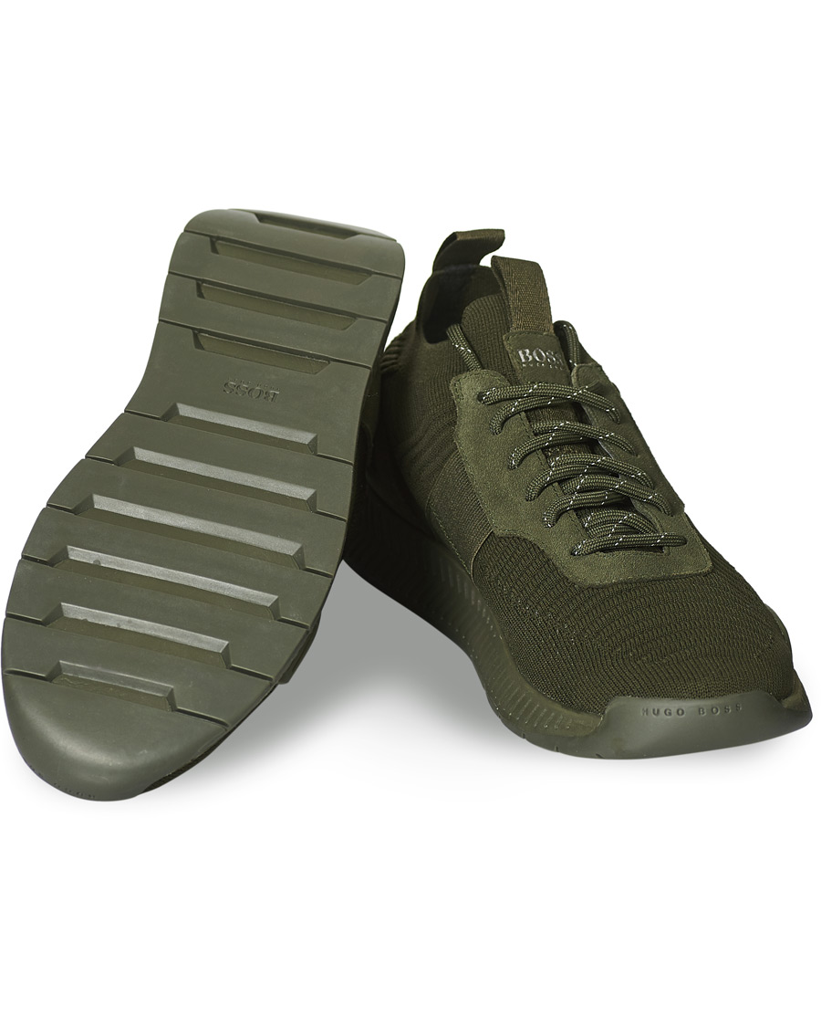 Heren | BOSS Titanium Running Sneaker Dark Green | BOSS BLACK | BOSS Titanium Running Sneaker Dark Green